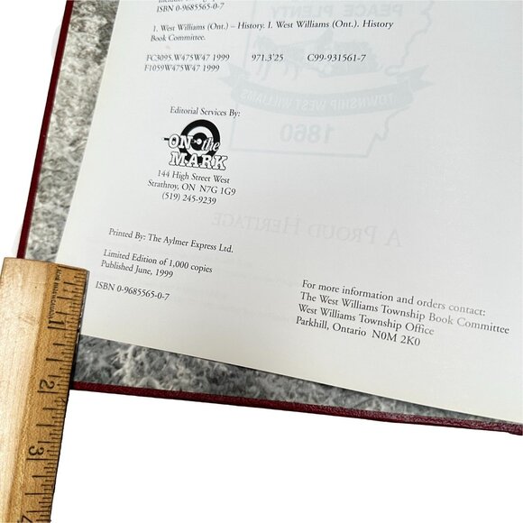 Local History West Williams Township Book 1860 HC Strathroy London ON Canada - Picture 5 of 12